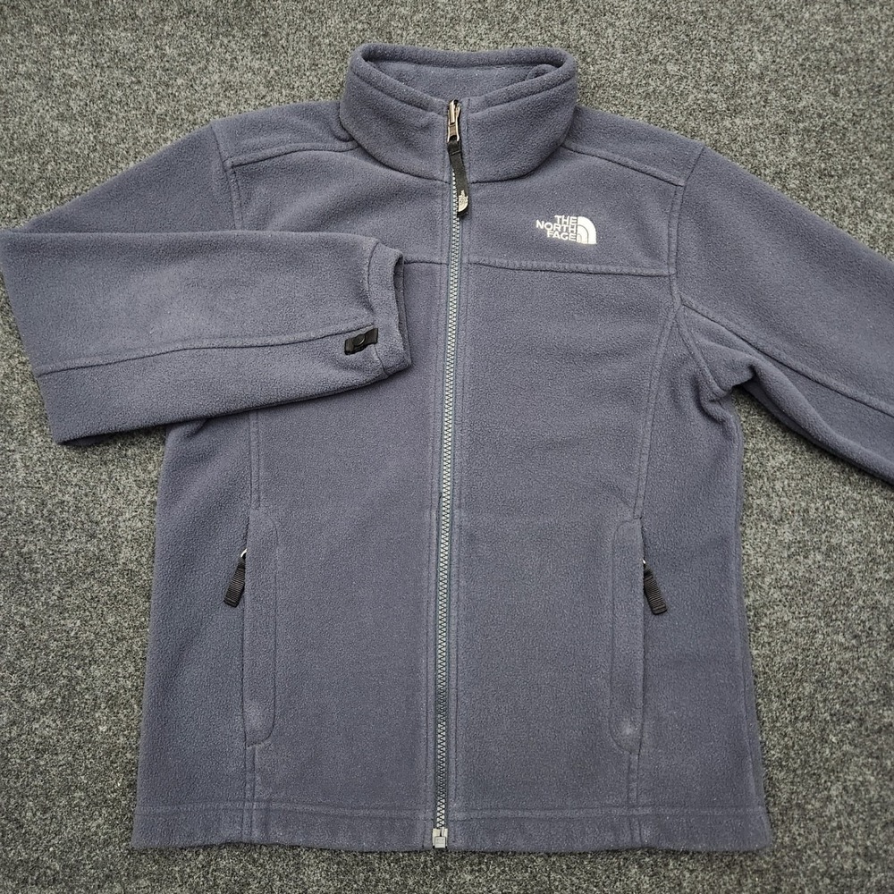 The North Face Fleece Jacket Gray Youth Boys Size Medium Outdoors Explore